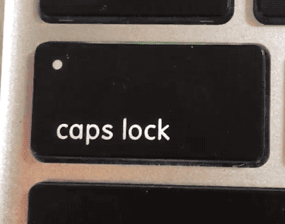 caps lock on off