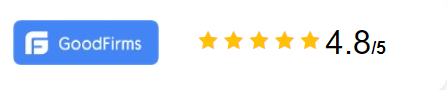 our 4.8 star rating on goodfirms