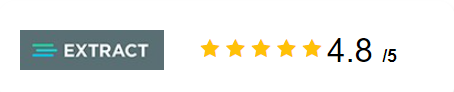 our 4.8 star rating on extract