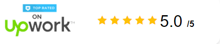 our 5 star rating on upwork